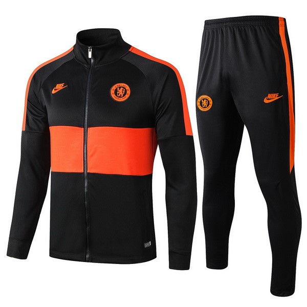 Trainingsanzug Chelsea 2019-20 Orange Schwarz Fussballtrikots Günstig